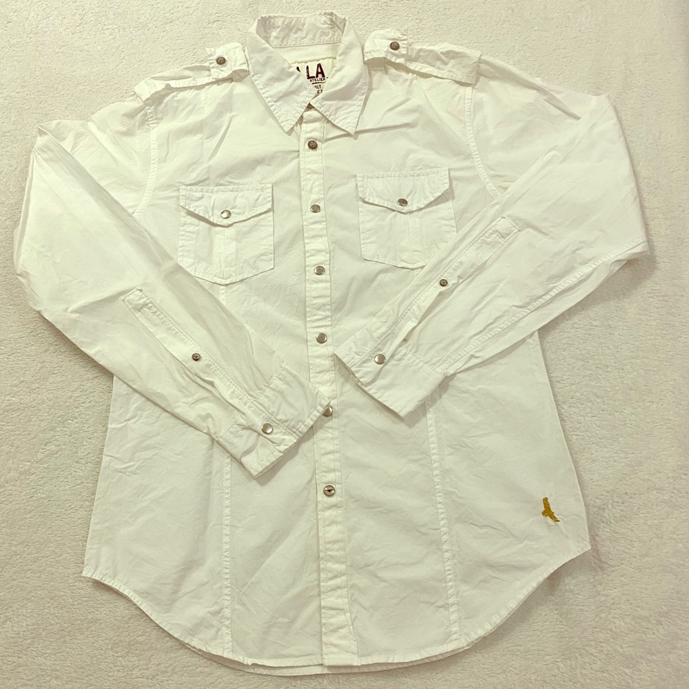 LA Denim Atelier Button-down Long Sleeves Shirt